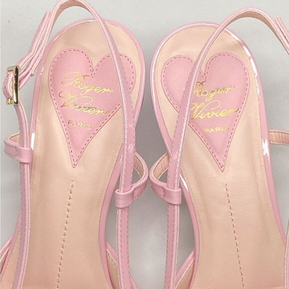 Roger Vivier Virgule Bow Comma-Heel Slingback Pumps size 37.5 - Picture 7 of 16